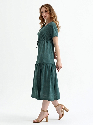 Женское платье "Майский букет" 1916-К / Зеленый