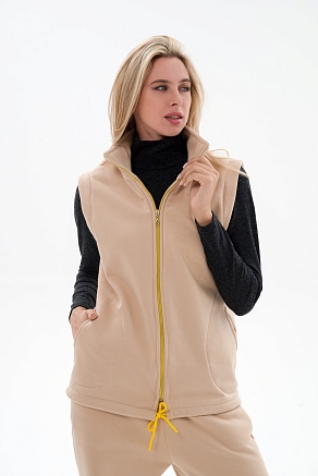 Жилет женский из футера / Латте