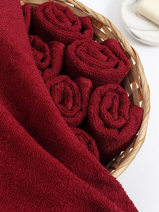 Салфетка махровая г/к Узбекистан 380 гр/м2 / 945-бордовый