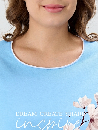 Женская пижама Узор-2 П-502 / голубой