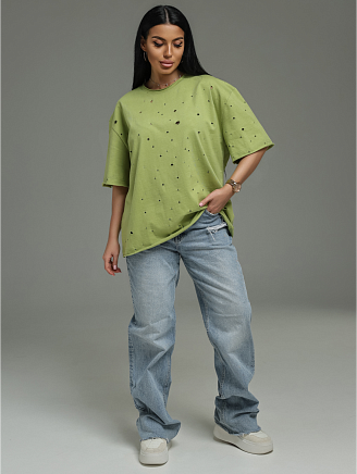 Женская футболка Винтаж / Салатовый