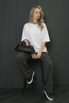 Женская футболка 14517 оверсайз / белый