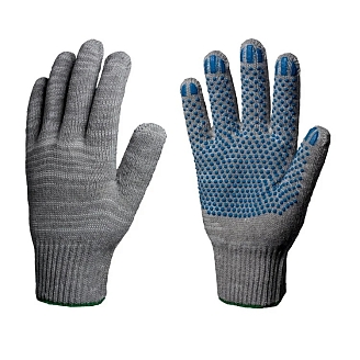 Перчатки 10 класс 4 нити 4п. / Х/б с ПВХ (точка)
