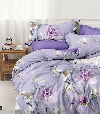 Постельное белье поплин Эксклюзив (молния) / Лиловая фантазия