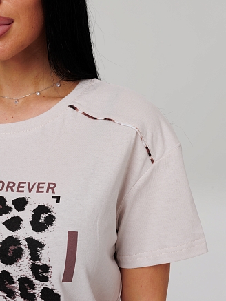 Женский костюм К-220(К) / Бежевый (леопард)