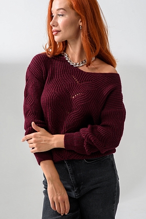 Женский джемпер 84503 / бордовый