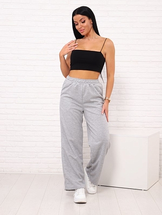 Женские брюки БР-10 / Серый меланж