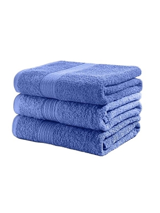 Полотенце махровое Туркмения бордюр косичка / Голубой