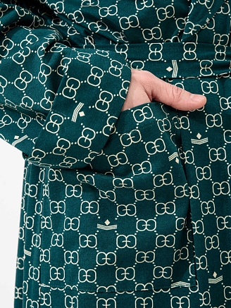 Мужской халат "Люкс" 2441-К / Зеленый