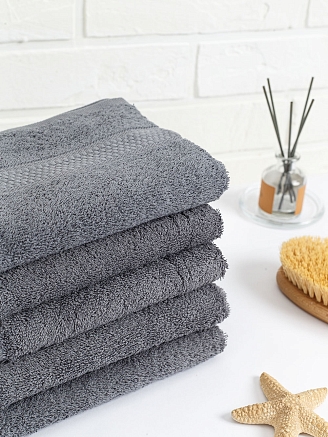 Полотенце махровое г/к Узбекистан 460 гр/м2 / 910-серый