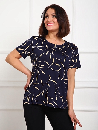 Женская футболка Оранжерея / Темно-синий