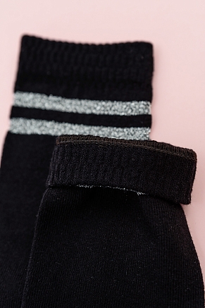 Детские гольфы Люрекс (набор 2 пары) / черный