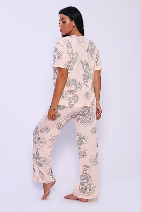 Женский комплект Драконы 933 / Розовый