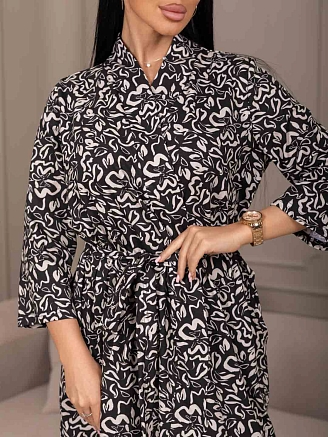 Женский халат мод.1874/7 / Черный