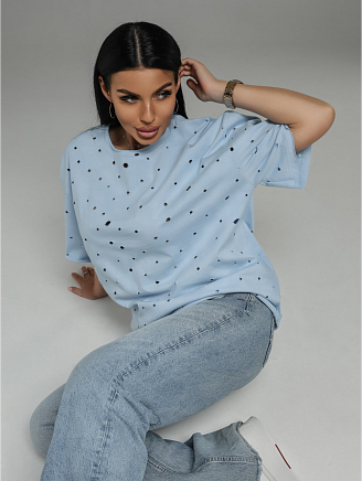 Женская футболка Винтаж / Голубой