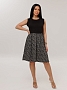 Женское платье Пл-110(К+Л) / Черный (мелкие цветы)