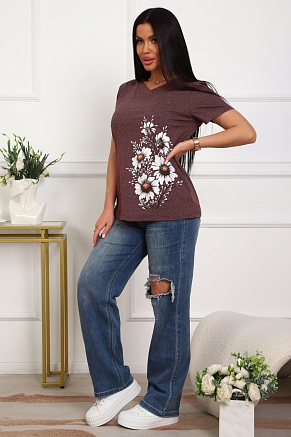 Женская футболка 29540 / бордо