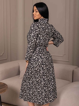 Женский халат мод.1874/7 / Черный