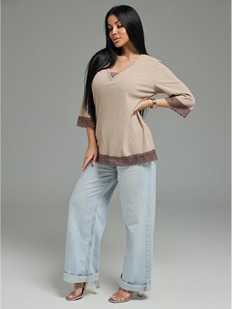 Женская футболка Богемия / Бежевый