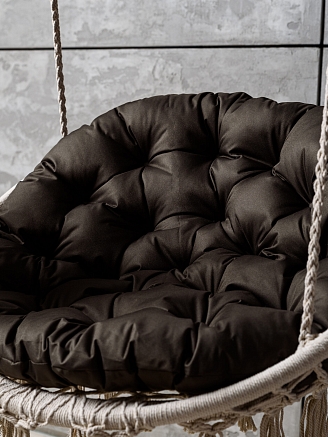 Круглая подушка для подвесных качелей/кресла РО80 / Черный