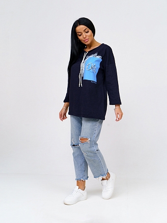 Женская туника мод.1714/3 / Темно-синий