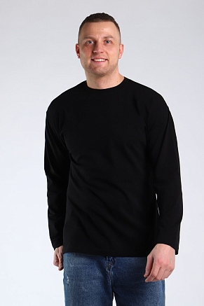 Мужской лонгслив 1082 / Черный