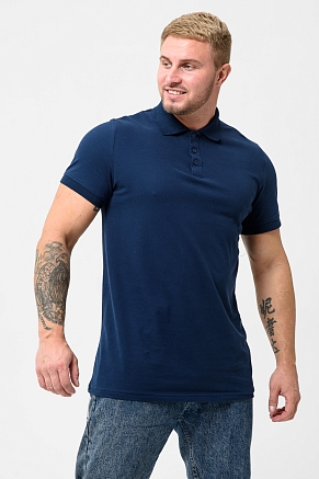 Футболка-поло мужская 14401 / темно-синий