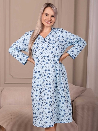 Женская ночная сорочка мод.2265/1 / Голубой