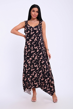 Сарафан женский 5739 / черно-бежевый