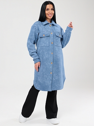 Женский жакет футер начес ЖФ-1888 / Варенка джинс