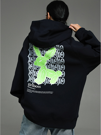 Женское худи Камелия / Синий заяц