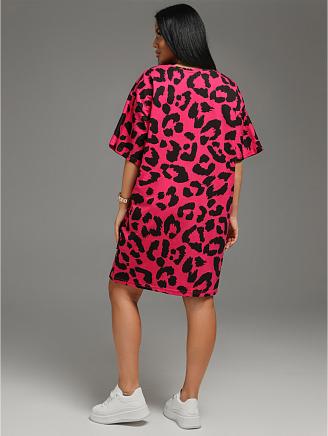 Женское платье-футболка Вега / Малина