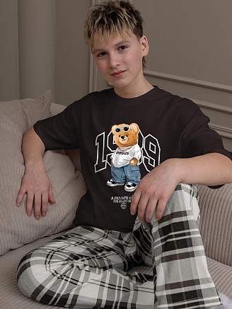 Детский костюм для мальчика Мишель-3 КМ-217 / коричневый