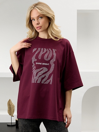 Женская футболка Флеш-5 Ф-129 / бордовый