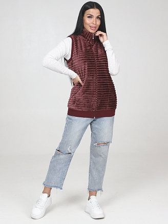 Женский жилет велсофт ЖВ-427 / Корица