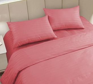 Постельное белье Comfy Satin страйп / Терракотовый