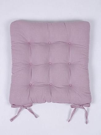 Комплект подушек на стул с завязками (бязь) 2 шт. / Темно-розовый