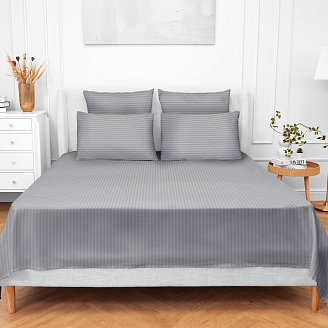 Простыня поплин "Волшебная Ночь" 220/240 / Серое облако