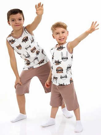 Детская пижама с шортами "Отдых" / Супергерои