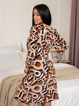 Женский халат мод.1922/5 / Коричневый