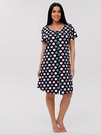 Женский халат Х-156(К) / Серый (горох)