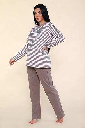 Женский комплект Сердце 621 / Светло-серый