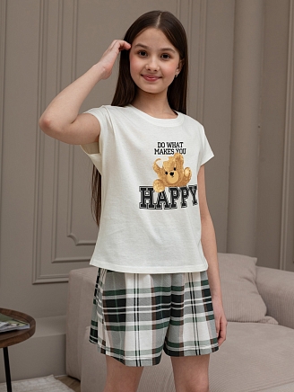 Детский костюм для девочки Мишель-2 КД-391 / зелёный