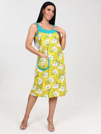 Женский сарафан Матрешка-2 СК-2206 / Ромашки на желтом