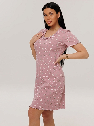 Женская сорочка Сор-35(Л) / Сухая роза (цветы)