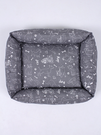 Лежанка для животных мелких пород арт. LDZ / Графит + графит