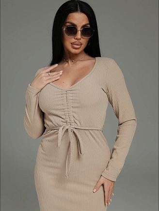 Женское платье Крис / Бежевый