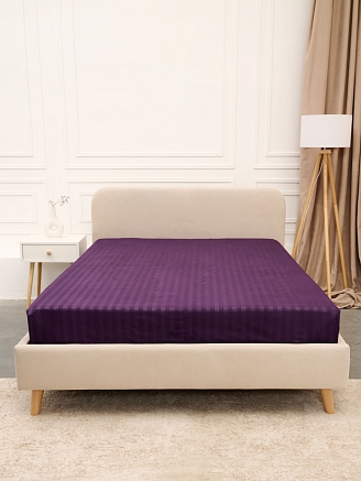 Простыня микрофибра-страйп / Фиолетовый