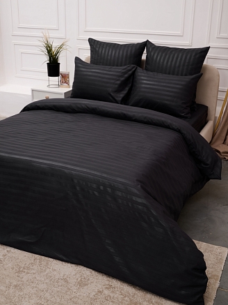 Пододеяльник микрофибра страйп / Графит