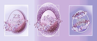 Вафельное полотно набивное / Пасха 1